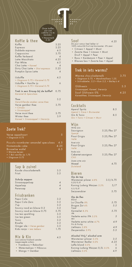 Op zoek naar een adres voor een gezellige borrel in Wijchen? Kom naar Eetbar Trek bij de Wijchense Berg!